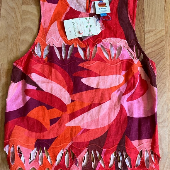 FARM Rio Red and Pink Top - Picture 1 of 8